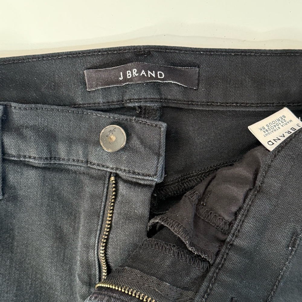 J BRAND Maria High Rise Size 29 Black Straight Denim Jeans 28 Inch Waist - Picture 4 of 16